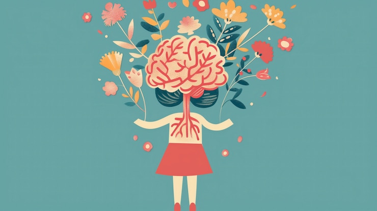 Foto grátis ilustração de estilo de arte digital para a conscientização sobre o dia da saúde mental