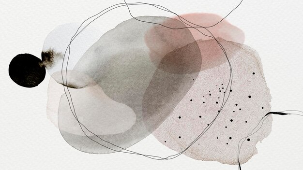 Ilustração de fundo colorida abstrata de círculos em aquarela