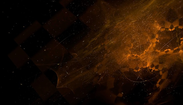 Foto grátis ilustração de fundo de brilho dourado de explosão de partículas