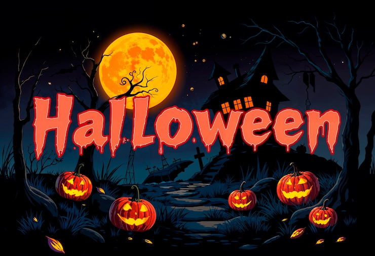 Foto grátis ilustração de fundo de halloween