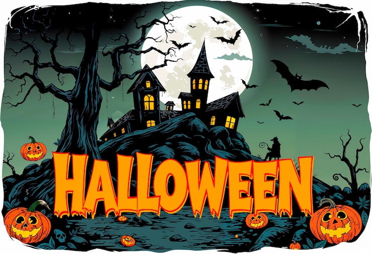 Foto grátis ilustração de fundo de halloween