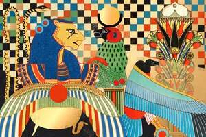Foto grátis ilustração de padrão de design egípcio antigo