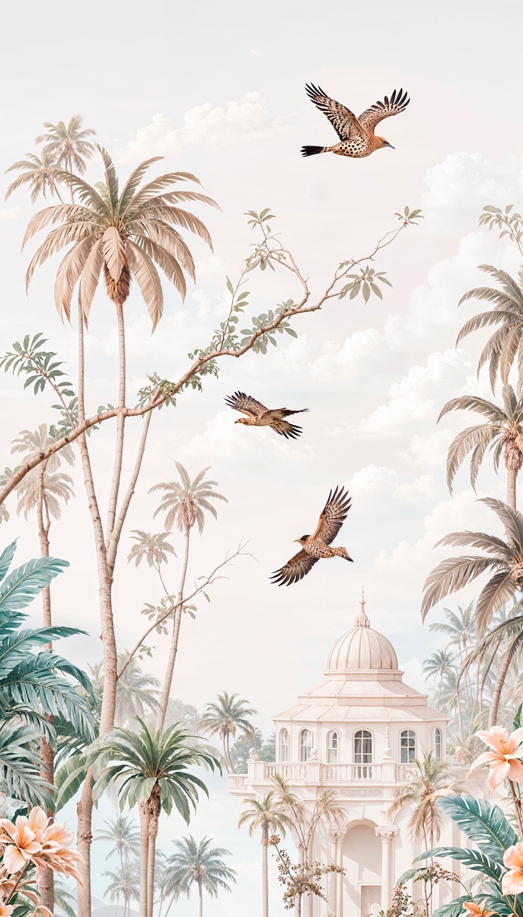 Foto grátis ilustração de paisagens de cores pastel sonhadoras