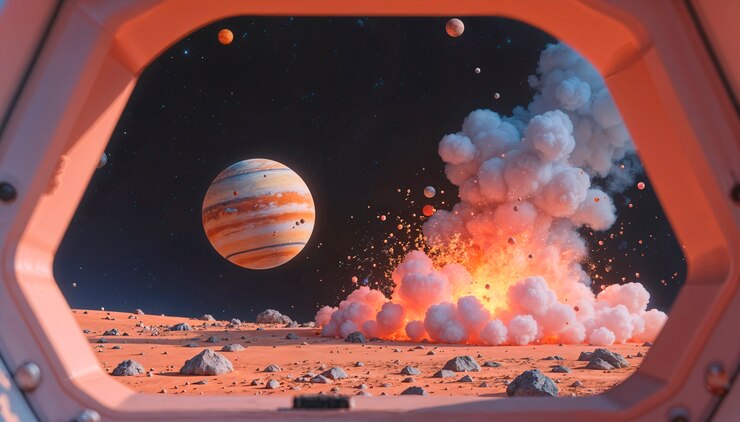 Foto grátis ilustração de planetas espaciais em 3d