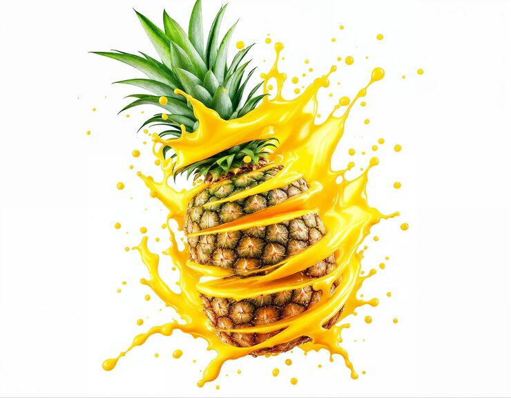 Foto grátis ilustração de salpicaduras de frutas com suco