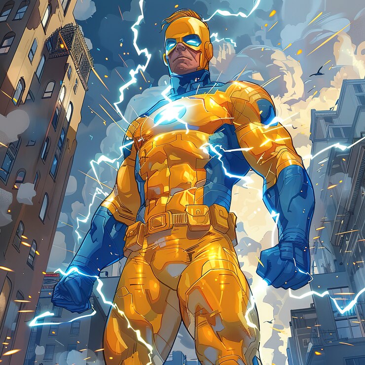 Foto grátis ilustração de super-heróis de desenhos animados