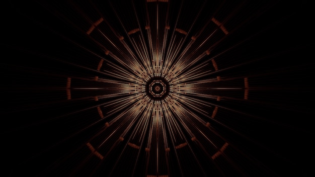Foto grátis ilustração de um círculo com efeitos abstratos de luz de néon - ótimo para um fundo futurista