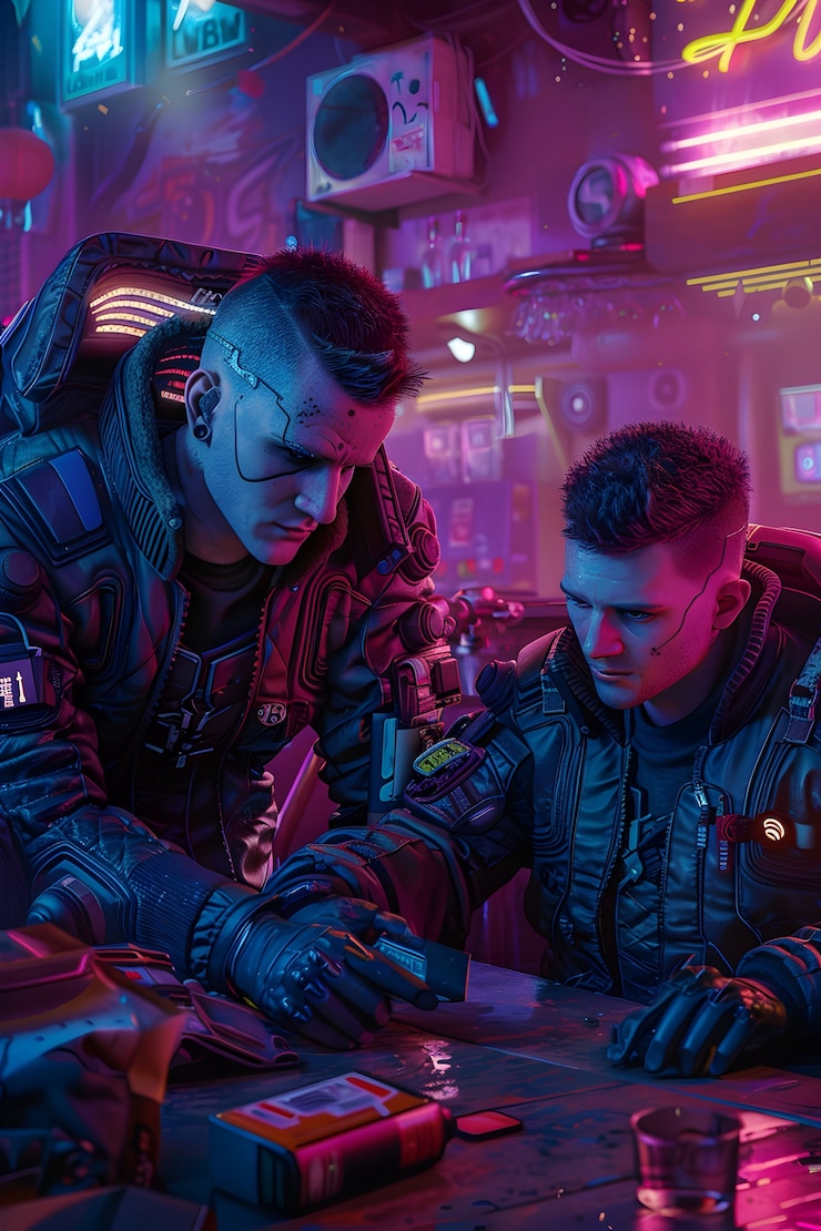 Foto grátis ilustração de um menino cyberpunk