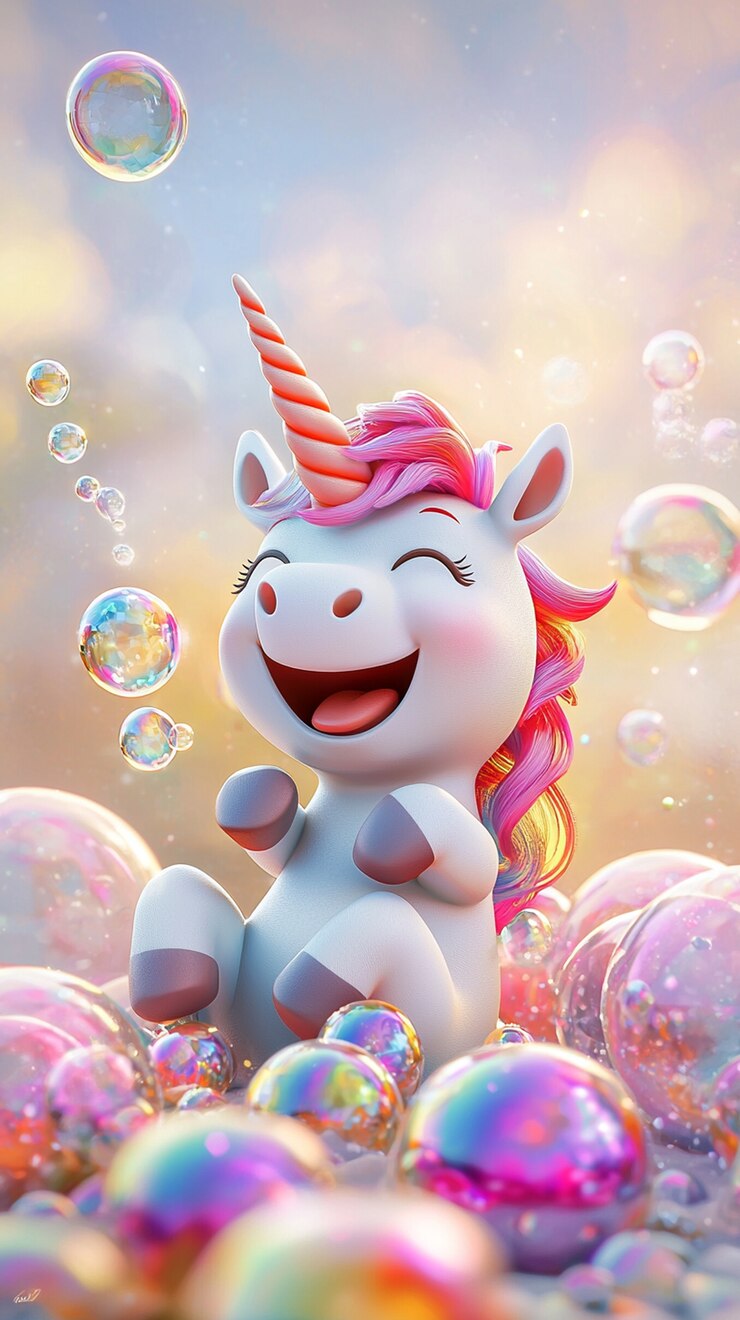 Foto grátis ilustração de unicórnio bonito em 3d