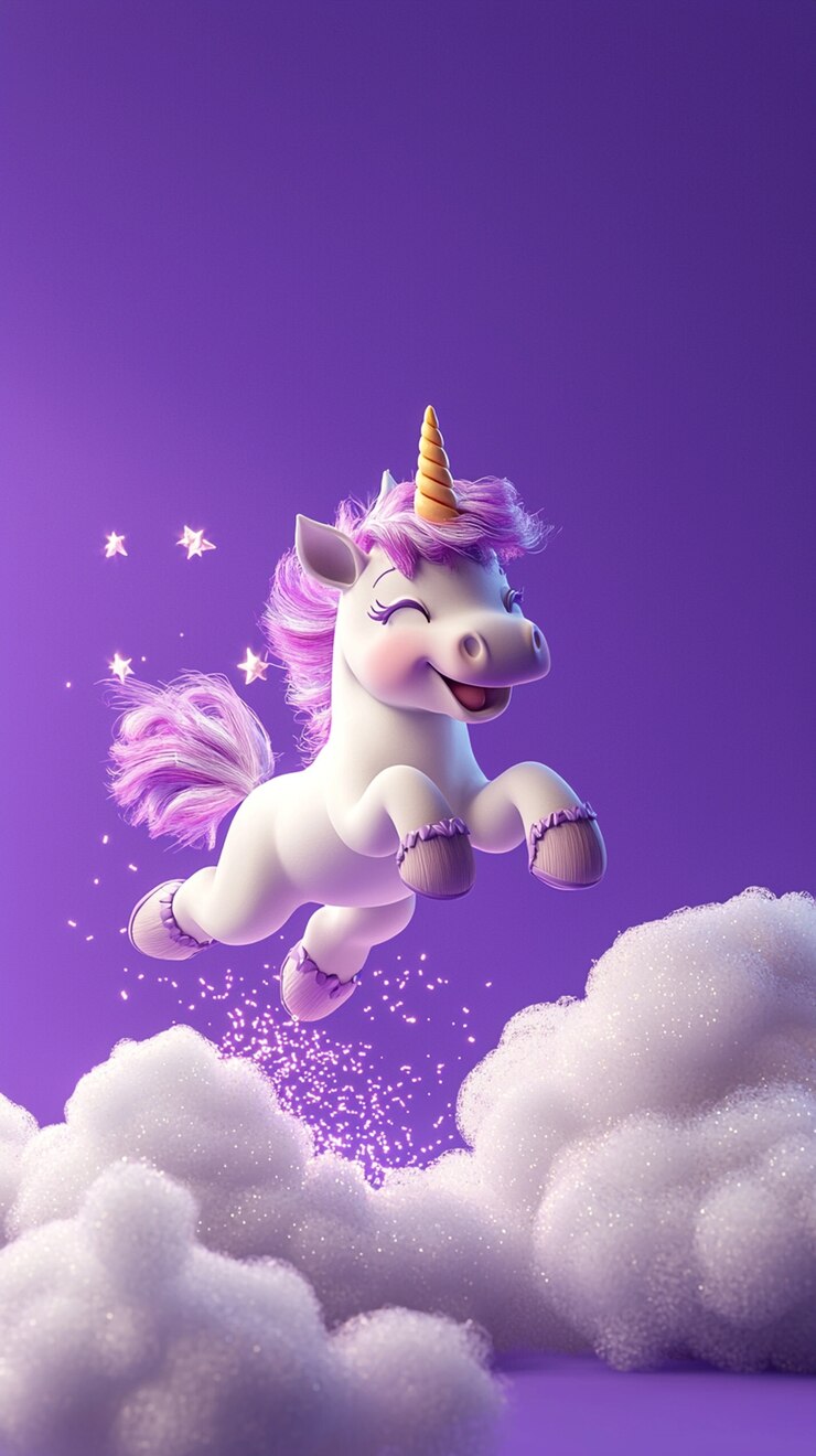 Foto grátis ilustração de unicórnio bonito em 3d