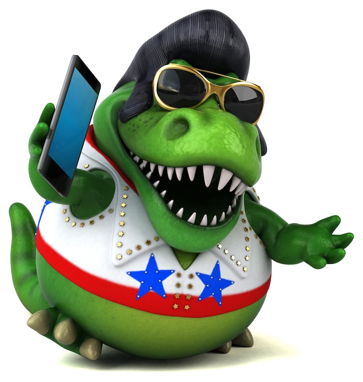 Foto grátis ilustração divertida em 3d de um balancim trex