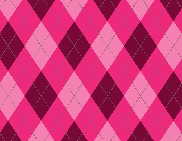 Ilustração do padrão de diamante rosa e vermelho