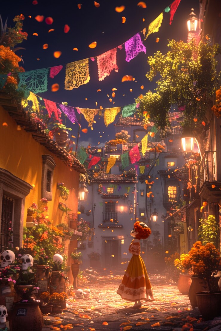 Foto grátis ilustração em estilo de desenho animado 3d para a celebração do dia dos mortos