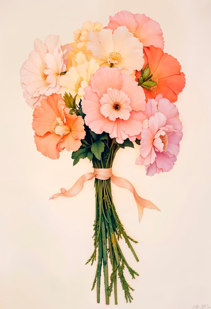 Foto grátis ilustração floral de arte neoclássica