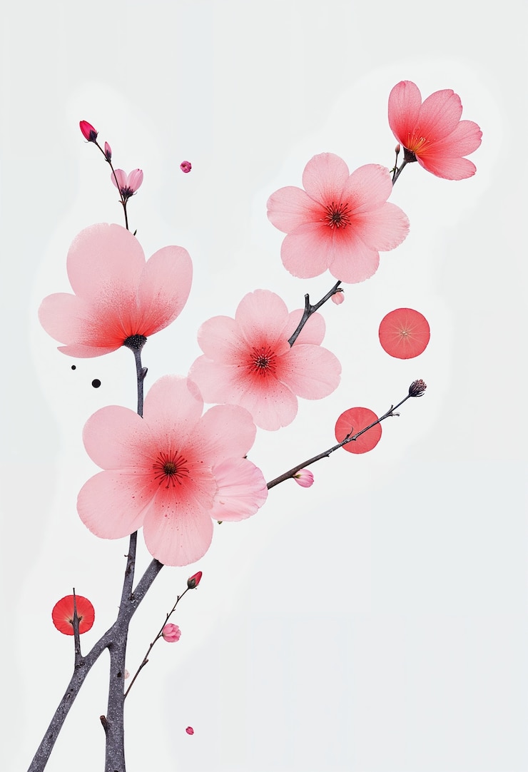 Foto grátis ilustração minimalista de flores