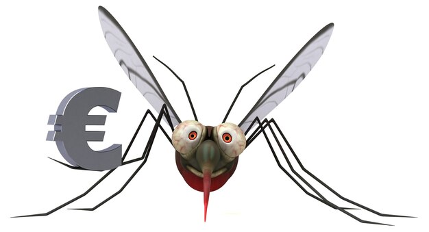 Ilustração Mosquito 3D