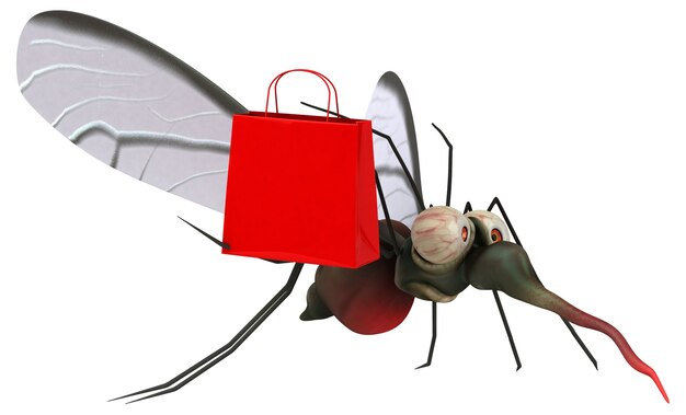 Ilustração Mosquito 3D