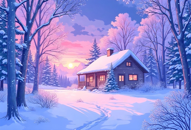 Foto grátis ilustração natural de inverno