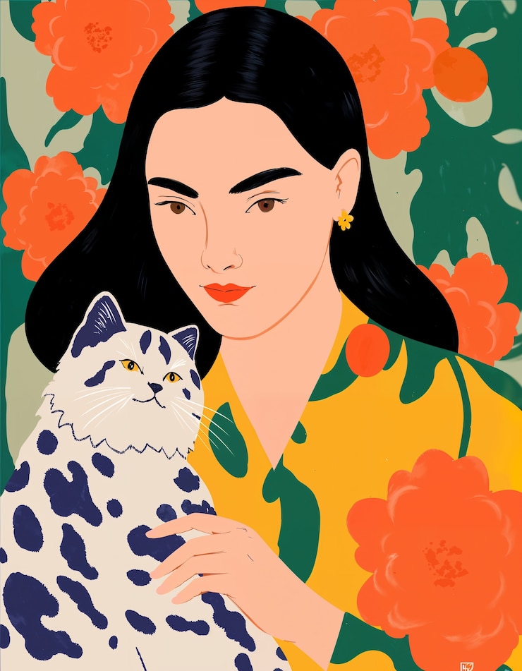 Foto grátis ilustração pop-up de retrato de mulher