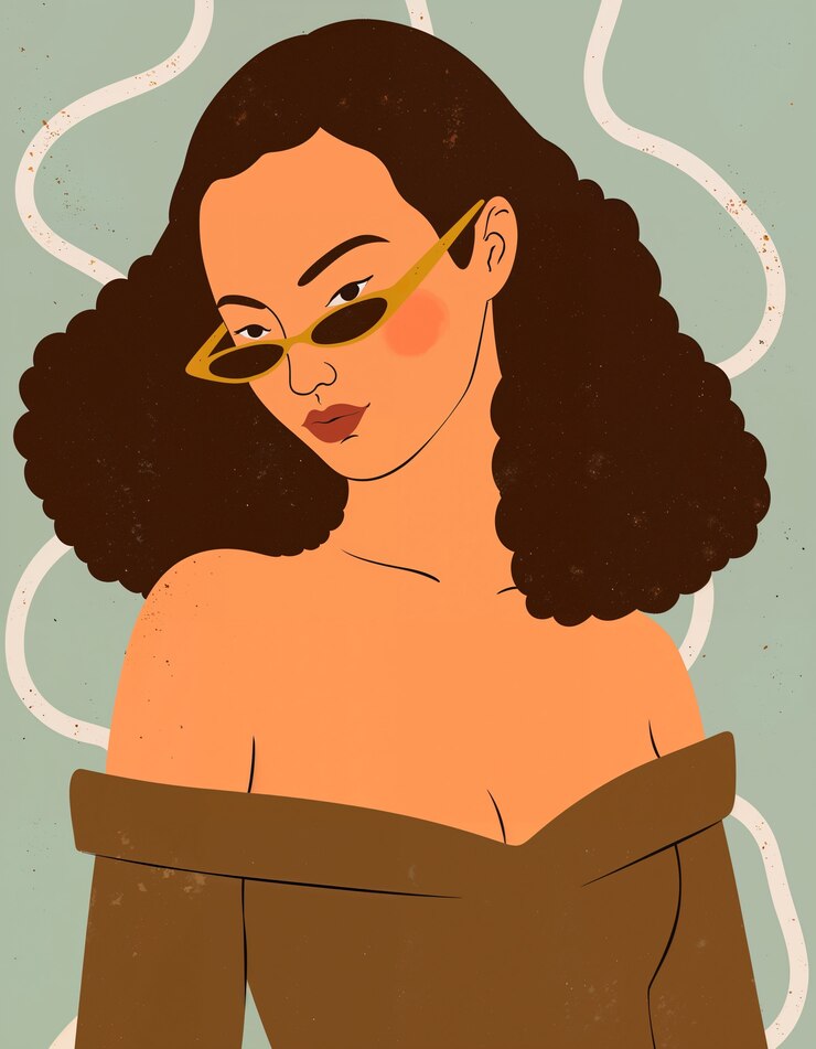 Foto grátis ilustração pop-up de retrato de mulher