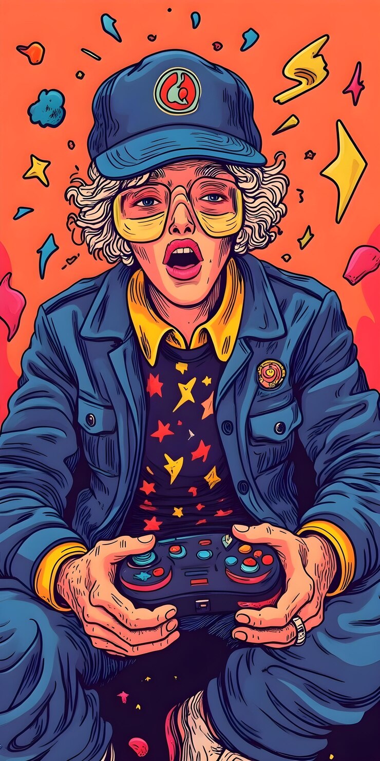 Foto grátis ilustrado o vício em tecnologia