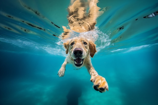 Foto grátis imagem de cão labrador retriever gerada por ai