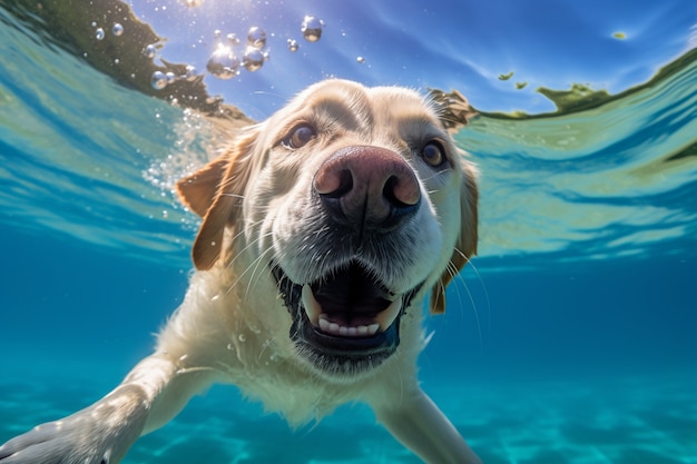 Foto grátis imagem de cão labrador retriever gerada por ai