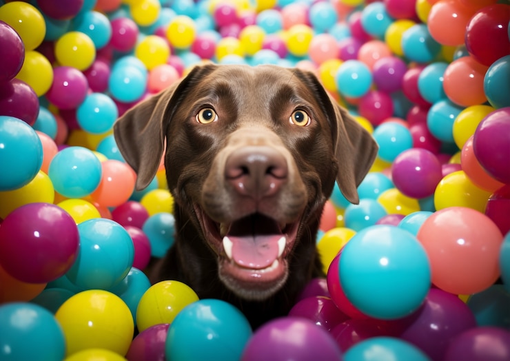 Foto grátis imagem de cão labrador retriever gerada por ai