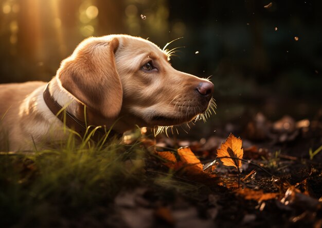 Imagem de cão Labrador Retriever gerada por Ai