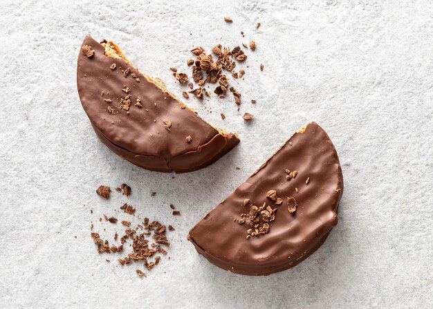 Imagem de close-up de deliciosos biscoitos alfajores