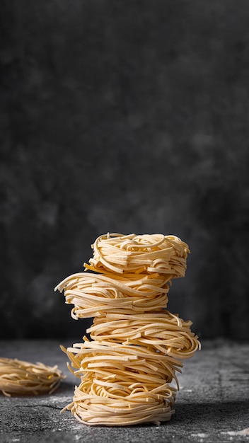 Foto grátis imagem de close-up do conceito de macarrão cru