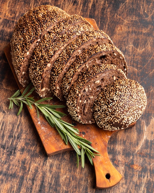 Foto grátis imagem de close-up do conceito de pão de semente