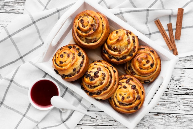 Imagem de close-up do conceito de pastelaria deliciosa