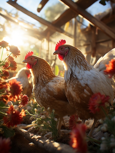 Foto grátis imagem de frango gerada por ai