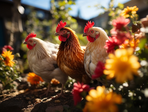 Foto grátis imagem de frango gerada por ai