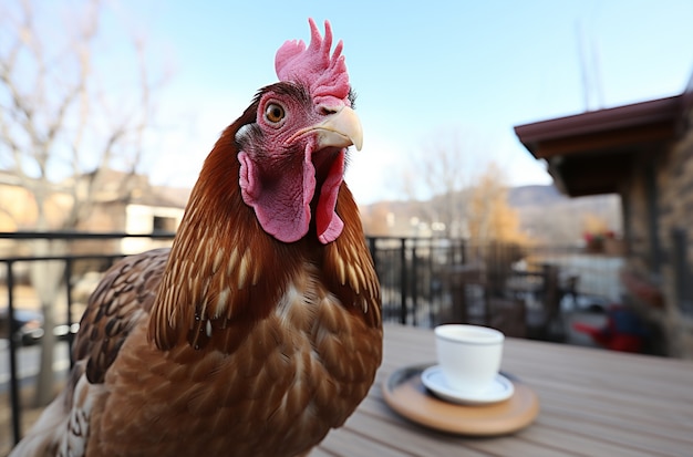 Imagem de frango gerada por Ai