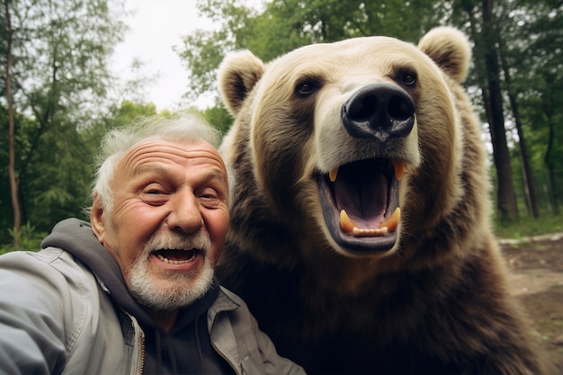 Foto grátis imagem engraçada com um homem mais velho.