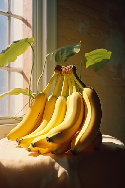 Foto grátis imagem gerada por ai de banana