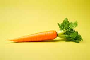 Foto grátis imagem realista de cenoura em fundo colorido