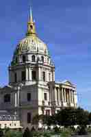 Foto grátis imagens de alta resolução do hospital e igreja de les invalides em paris