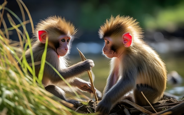 Foto grátis imagens de perto de macacos na natureza