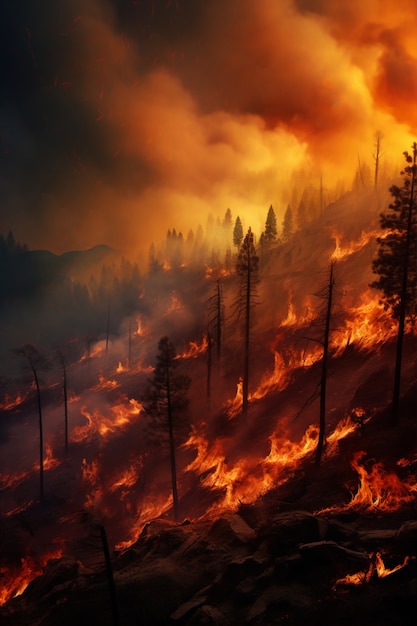 Incêndio devasta a paisagem natural