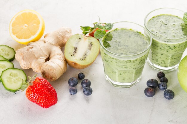 Ingredientes para um delicioso smoothie