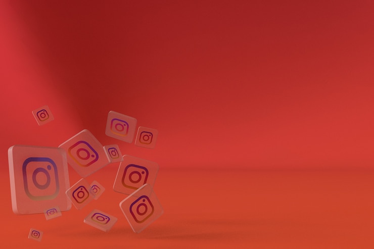 Foto grátis instagram de fundo de mídia social
