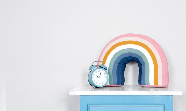 Interior da decoração do quarto infantil com brinquedos