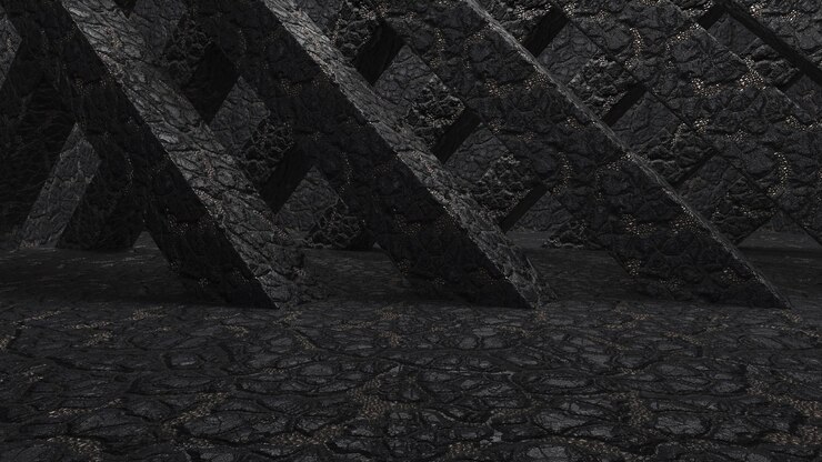 Foto grátis interior de concreto 3d com colunas e estruturas arquitetônicas