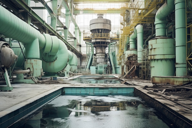 Interior de uma central nuclear