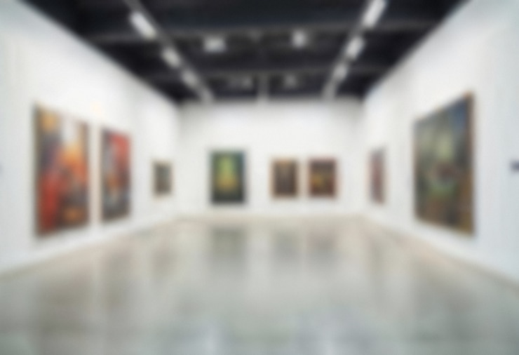 Foto grátis interior de uma galeria de arte