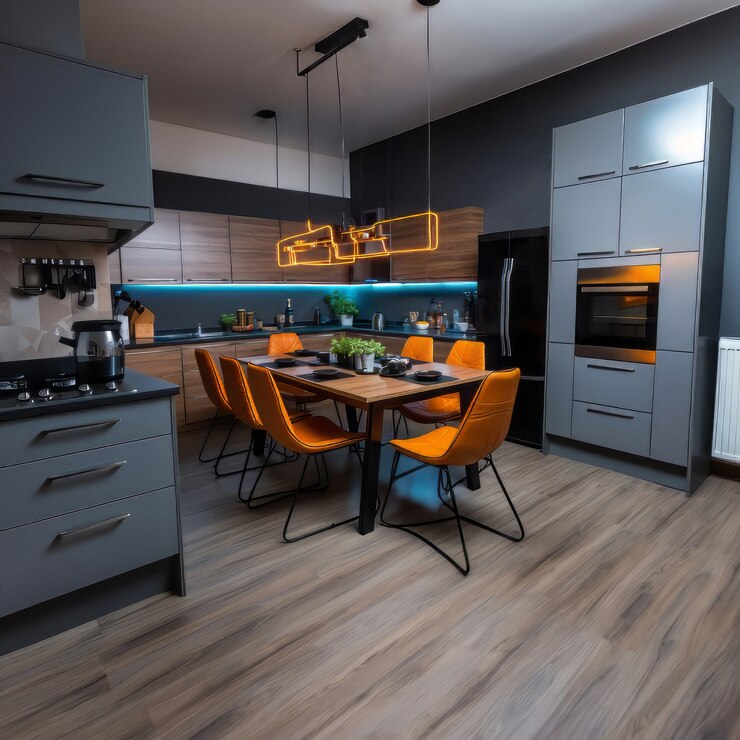 Foto grátis interior moderno de design de cozinha