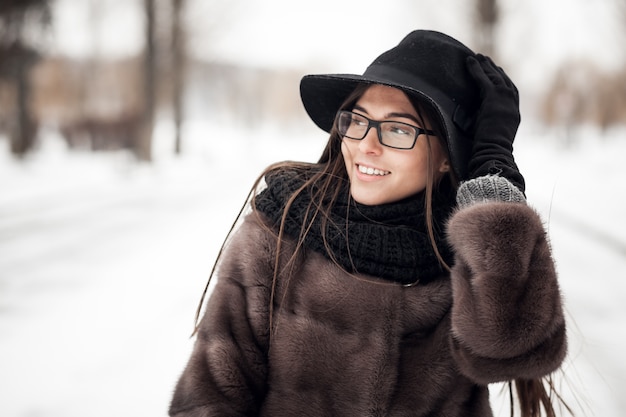 Inverno branco menina beleza